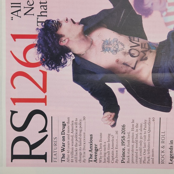 PRINCE ROLLING STONE Issue 1261, May 19, 2016, Mint Condition - Picture 6 of 16
